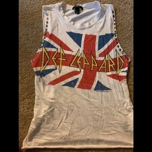 Sleeveless band shirt Def Leppard size S
